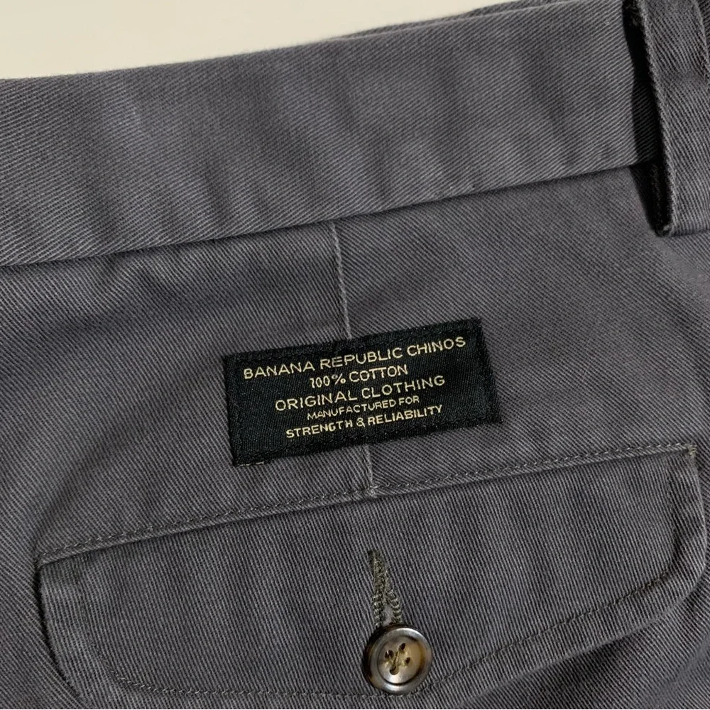 Banana Republic Men’s Gray Smithfield Pleated Relax Fit Cuffed Pants Chinos NWT
